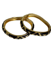 Black Geo Enamel Kada